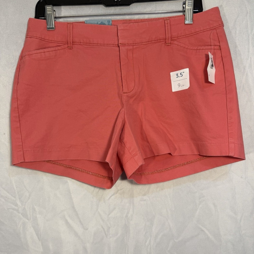 Old Navy Pixie Chino Shorts Women Size 6 Coral 3.5 Inseam NEW